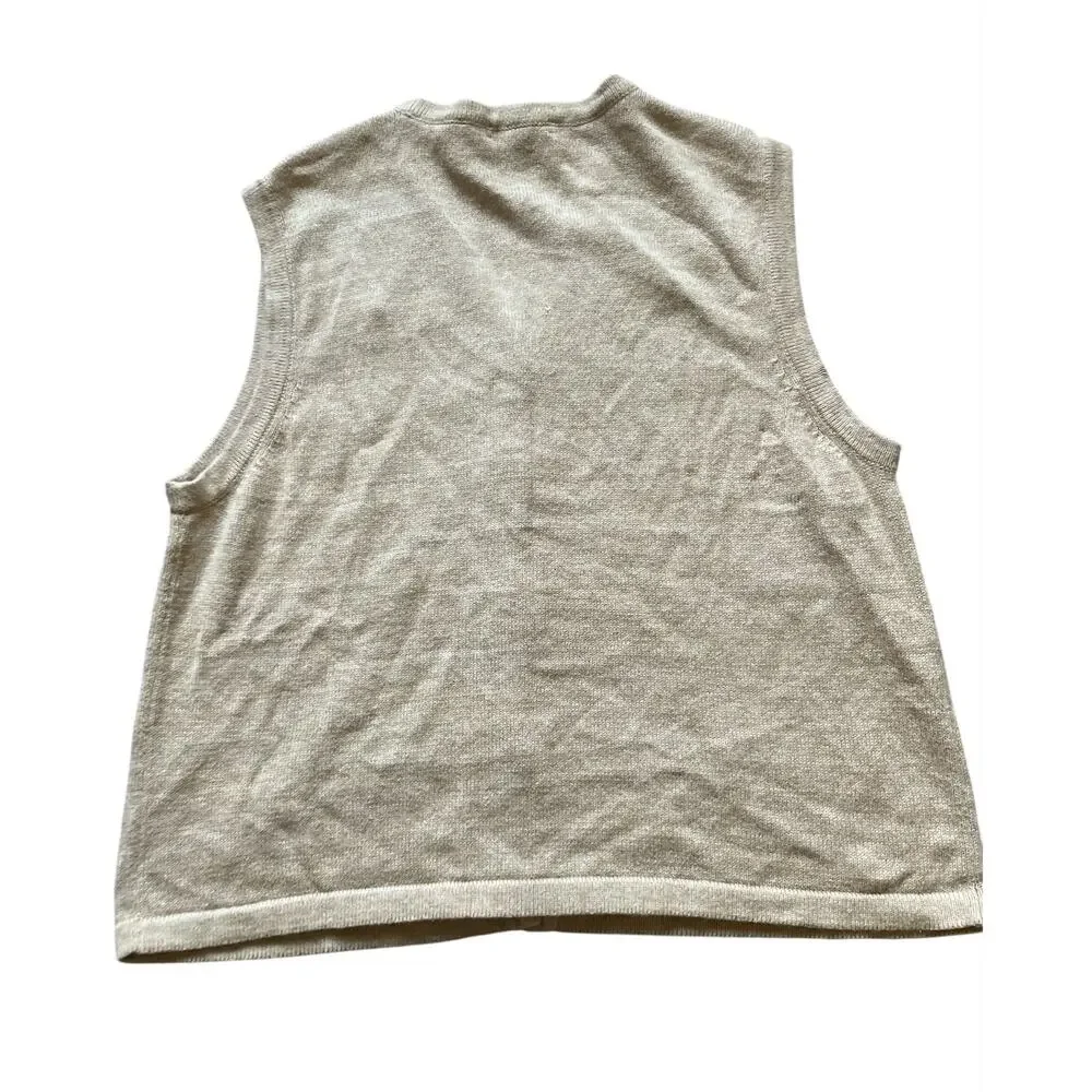 Merry and Bright Christmas Sweater Vest Womens/Teen Siz XL Unisex